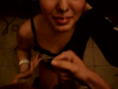 Italian girl gets first facial cumshot