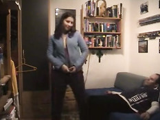 Privat striptease with blowjob