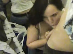 Blowjob in the changing rooms