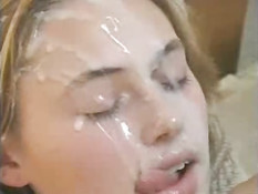 Little teeny face gets nice load