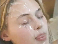 Little teeny face gets nice load