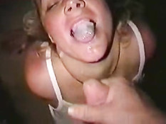 Blonde babe likes cum