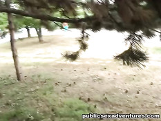 Мужик снял на улице загорелую девку и отъебал в ближайшем парке