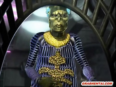 Рыжая 3d девчонка с хвостом оттрахана на ринге большим членом