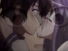 Хентай девчонка соблазняет мальчишку своими большими сиськами