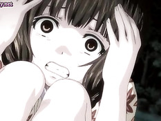 Счастливый паренёк у водопада трахается с тремя хентай девками