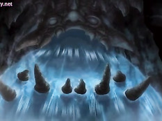 Счастливый паренёк у водопада трахается с тремя хентай девками