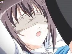 Привязал к кровати аниме девчонку и засунул член в бритую киску