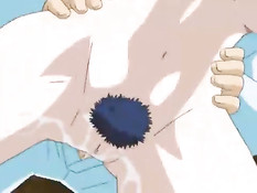 Аниме девушка с голубыми волосами отсосала и запрыгнула на член