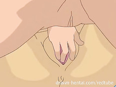 Лесбийский секс двух горячих девчонок в аниме сериале Футурама