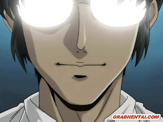 Хентай медсестра отсасывает член и трахается с парнем на кровати