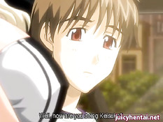 Светловолосая аниме девушка отсасывает и трахается в автомобиле