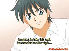 Парень прижал к стене и оттрахал испуганную хентай девственницу