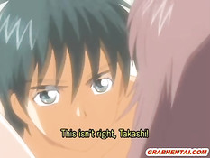 Парень прижал к стене и оттрахал испуганную хентай девственницу