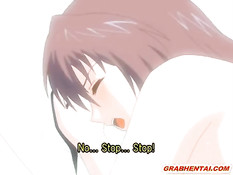 Парень прижал к стене и оттрахал испуганную хентай девственницу