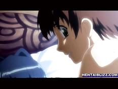 Сиськастая хентай подружка подрочила грудью и получила сперму