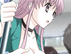 Хентай девок с большими сиськами ебут в вагоне городского метро