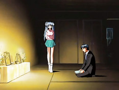 Мужик разорвал лифчик хентай девчонке и засадил в неё свой член