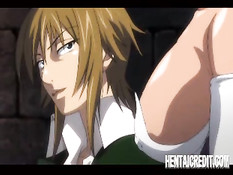 Сисястая хентай блондинка в подвале выебана злобными монстрами