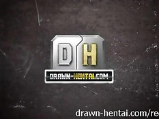 Грудастая аниме блондинка трётся об член и трахается с пареньком