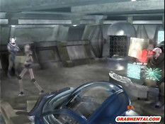 Две странные 3d девушки занимаются сексом с железным человеком