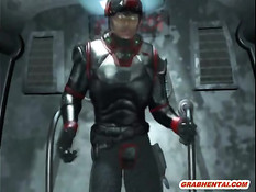 Две странные 3d девушки занимаются сексом с железным человеком