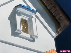 Рыжая хентай девчонка отвлекла парня от компьютера и отсосала