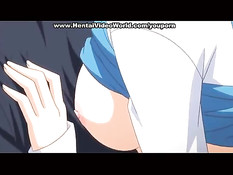 Хентай девушка запрыгнула на кровать и села на член после минета