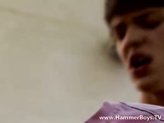 Голубой парень сделал минет и отъебал раком своего однокурсника