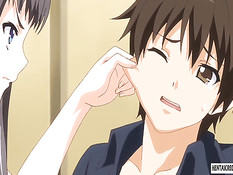 Похотливые ребята связывают хентай девчонок и трахают в киску