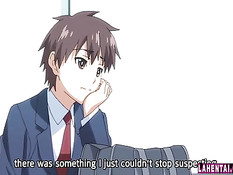 Красноволосая грудастая хентай женщина кошка прыгает на члене