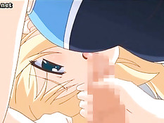 Светловолосая аниме девка сосёт в позе 69, а парень лижет киску