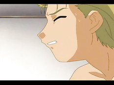 Парень лижет соски и трахает аниме девушку с голубыми волосами