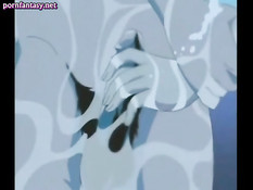 Парень в бассейне лижет киску хентай девушке и трахает её раком