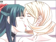 Сисястые хентай транссексуалы втроём занимаются анальным сексом