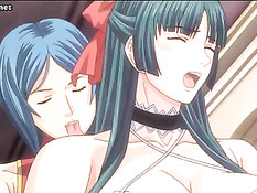 Сисястые хентай транссексуалы втроём занимаются анальным сексом