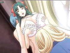 Сисястые хентай транссексуалы втроём занимаются анальным сексом