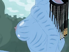 Девушка с планеты Пандора из фильма Аватар трахается с парнем