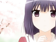 Две молодые аниме подружки на кровати занимались лесби сексом