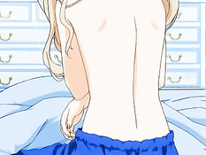 Две молодые аниме подружки на кровати занимались лесби сексом