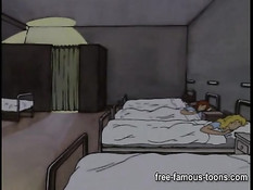 Три аниме девушки в лагере ночью занимаются лесбийским сексом