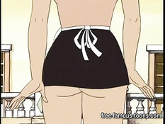 Три аниме девушки в лагере ночью занимаются лесбийским сексом