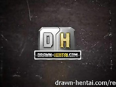 Аниме брюнетка отсосала официанту и запрыгнула на большой член