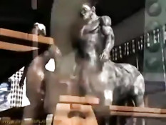 Грудастую 3D блондиночку кентавры оттрахали большими членами