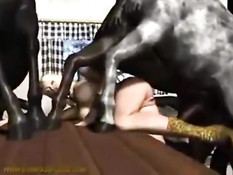 Грудастую 3D блондиночку кентавры оттрахали большими членами