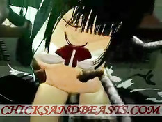 Злобным 3D монстрам нравится трахаться с красивыми девчонками