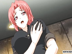 Похотливые ребята в комнате связали и оттрахали хентай девчонок