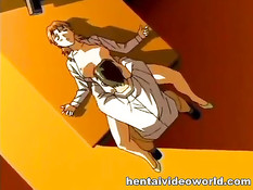 Возбуждённый шеф оттрахал на столе сексуальную хентай девушку