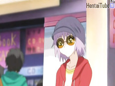 Две хентай девушки занимались лесби сексом и трахались с парнем