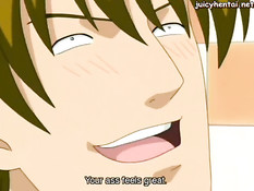 Парень взял на руки и отодрал в анус очкастую хентай учительницу